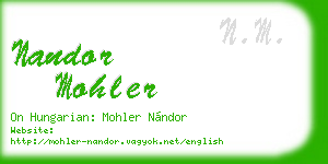 nandor mohler business card